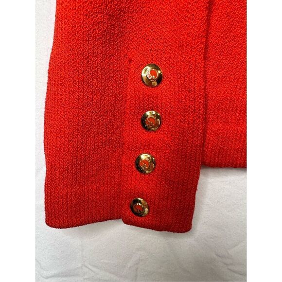 Gorgeous St. John Collection Full Zip Red with Gold accents, size Small - Picture 3 of 9